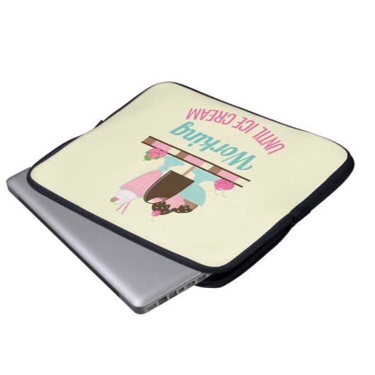 Alberne Puppe bis zur Eiscreme - Yummy-Leckereien Laptopschutzhülle (Vorne Knopf)