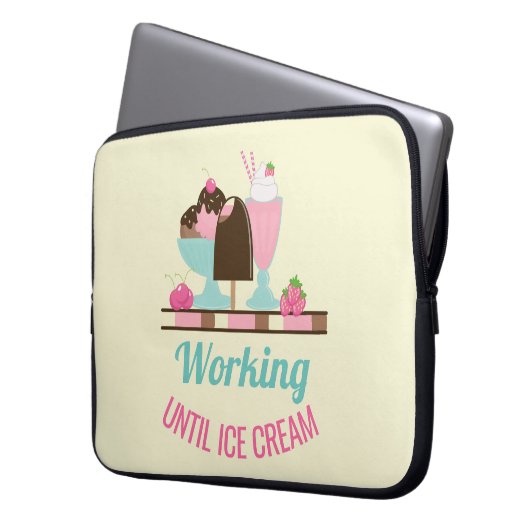 Alberne Puppe bis zur Eiscreme - Yummy-Leckereien Laptopschutzhülle (Vorderseite Links)