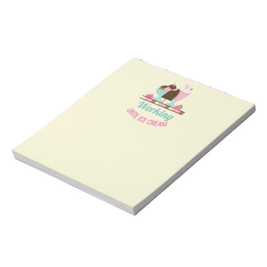 Alberne Puppe bis zur Eiscreme - Yummy-Leckereien Notizblock (Rotiert)