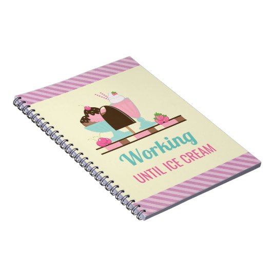 Alberne Puppe bis zur Eiscreme - Yummy-Leckereien Notizblock (Rechte Seite)