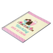 Alberne Puppe bis zur Eiscreme - Yummy-Leckereien Notizblock (Linke Seite)