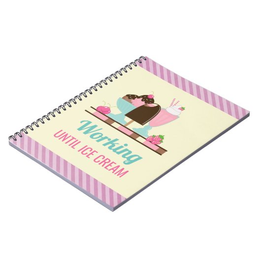 Alberne Puppe bis zur Eiscreme - Yummy-Leckereien Notizblock (Linke Seite)