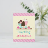 Alberne Puppe bis zur Eiscreme - Yummy-Leckereien Postkarte (Stehend Vorderseite)