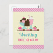 Alberne Puppe bis zur Eiscreme - Yummy-Leckereien Postkarte (Vorne/Hinten)