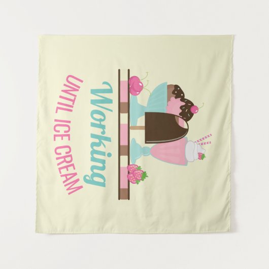 Alberne Puppe bis zur Eiscreme - Yummy-Leckereien Wandteppich (Vorderseite (Horizontal))