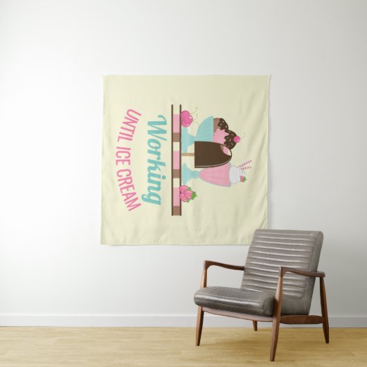 Alberne Puppe bis zur Eiscreme - Yummy-Leckereien Wandteppich (Beispiel (Horizontal))