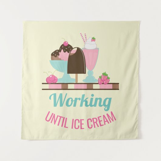 Alberne Puppe bis zur Eiscreme - Yummy-Leckereien Wandteppich (Vorderseite)