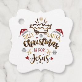 ALBERNE SANTA CHRISTMAS IST FÜR JESUS-Geschenketik Geschenkanhänger