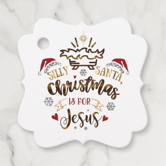 ALBERNE SANTA CHRISTMAS IST FÜR JESUS-Geschenketik Geschenkanhänger (Vorderseite)