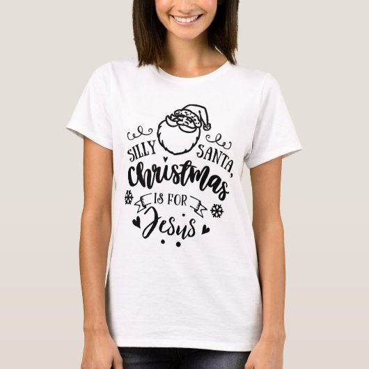 ALBERNE SANTA CHRISTMAS JESUS Ferienskripte Modern T-Shirt (Vorderseite)
