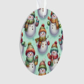 Alberne Schneemänner Ornament (Vorderseite)