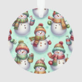 Alberne Schneemänner Ornament (Rückseite)