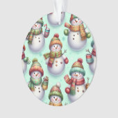 Alberne Schneemänner Ornament (Vorderseite)