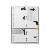 Alberne schwarze Katze A4 Notizblock (Rotiert)