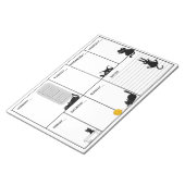 Alberne schwarze Katze A4 Notizblock (angewinkelt)