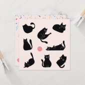 Alberne Schwarze Katzen Geburtstag Karte (Vorderseite/Rückseite Beispiel)