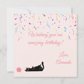 Alberne Schwarze Katzen Geburtstag Karte (Rückseite)