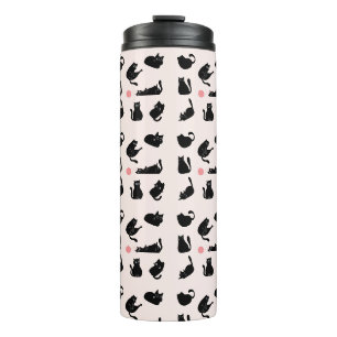 Alberne schwarze Katzen Thermosbecher