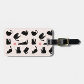 Alberne Schwarzkatzen Gepäckanhänger (Vorderseite horizontal)