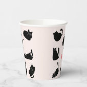 Alberne Schwarzkatzen Pappbecher (Links)