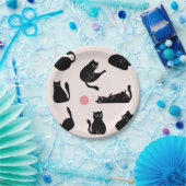 Alberne Schwarzkatzen Pappteller (Party)