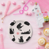 Alberne Schwarzkatzen Pappteller (Party)