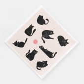 Alberne Schwarzkatzen Serviette (Ecke)