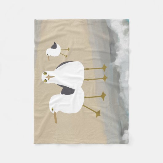 Alberne Seemöwe-Fleece-Decke Fleecedecke (Vorderseite)