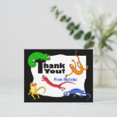 Alberne Springeneidechse danken Ihnen zu merken Dankeskarte (Stehend Vorderseite)