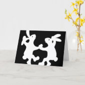 Alberne Tanzkaninchen Karte (Gelbe Blume)