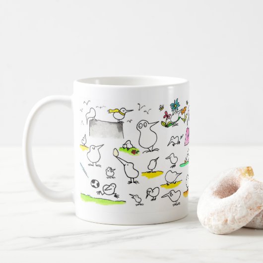 Alberne Tasse von Kiwi Birds von Nicole Janes (Mit Donut)
