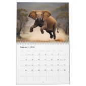 Alberne Tiere Funny Giraffe Kuh, Elefantenkalender Kalender (Feb 2026)