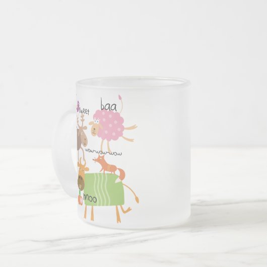 Alberne Tiere Mattglastasse (Vorderseite Links)