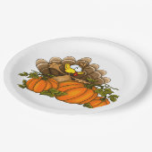 Alberne Türkei und Pumpkins Pappteller (Schrägansicht)