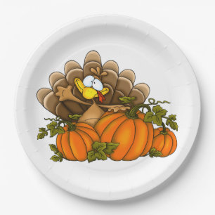 Alberne Türkei und Pumpkins Pappteller