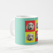 Alberne Weimaraner Pop-Kunst Kaffeetasse (Vorderseite Links)