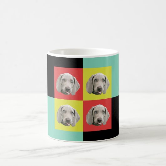 Alberne Weimaraner Pop-Kunst Kaffeetasse (Mittel)