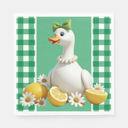 Alberne weiße Gans Serviette (Vorderseite)