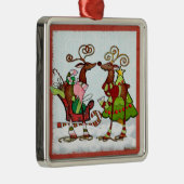 Alberne Whimsey Christmas Mooks Silbernes Ornament (Rechts)