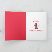 Alberne Zahlen 1 rote Jubiläumskarte Karte (Innenseite)