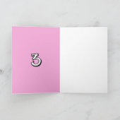 Alberne Zahlen 3 rosa Jubiläumskarte Karte (Innenseite)