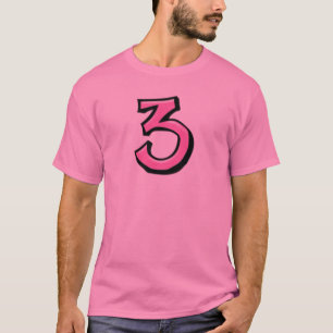 Alberne Zahlen 3 Rosa T - Shirt Männer