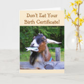 Alberne Ziege Geburtstag Karte (Gelbe Blume)