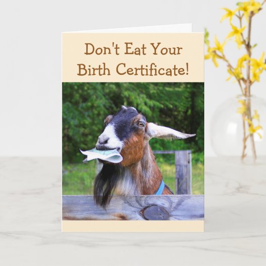 Alberne Ziege Geburtstag Karte (Gelbe Blume)