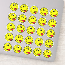 Alberne Zunge heraus Lächeln Gesicht Emoji Sticker