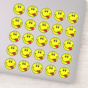 Alberne Zunge heraus Lächeln Gesicht Emoji Sticker