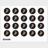 alberner Affe im Untersetzer Runder Aufkleber (Blatt)