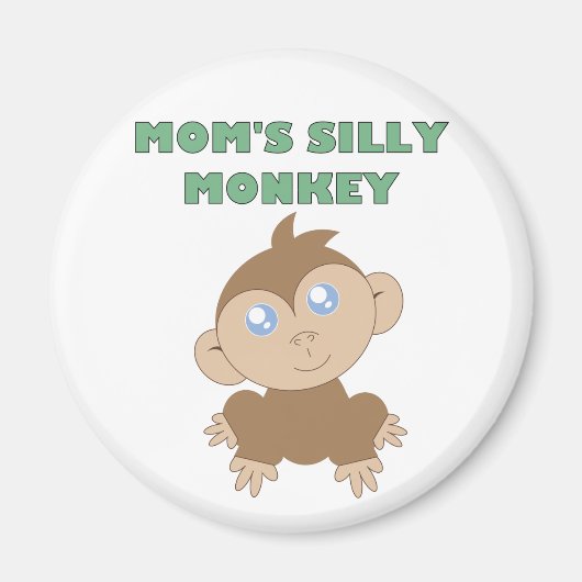 Alberner Affe - Standard, 2¼ Zoll Rundmagnet Magnet (Vorne)