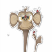 Alberner Affe und Ladybugs Aufkleber (Vorderseite)