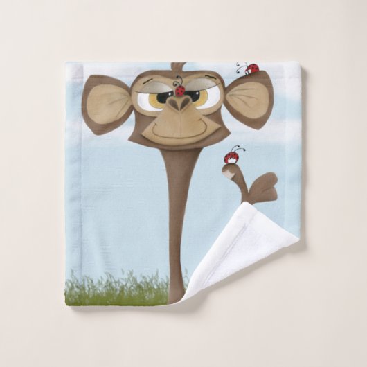 Alberner Affe und Ladybugs Badhandtuch Set (Waschlappen)